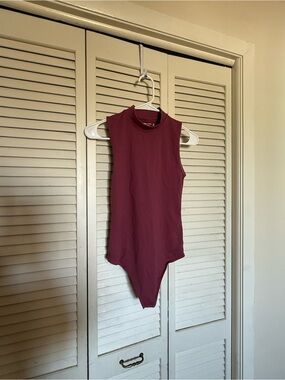 Abercrombie & Fitch Sleeveless Wine Bodysuit